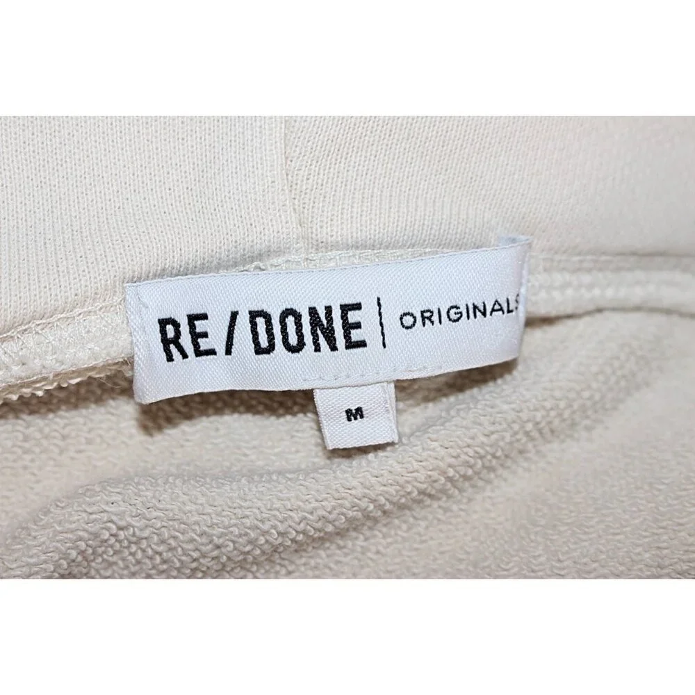 Re/Done - Love Struck Hoodie in Ivory, Medium - some flaws, READ - Picture 5 of 12